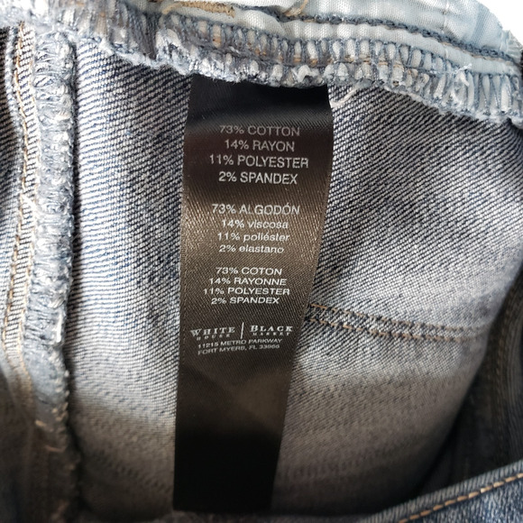 WHBM Jeans Womens 2 Slim Crop Flare Demin Capri Slits Low Rise Western Y2K Pants - Picture 11 of 14